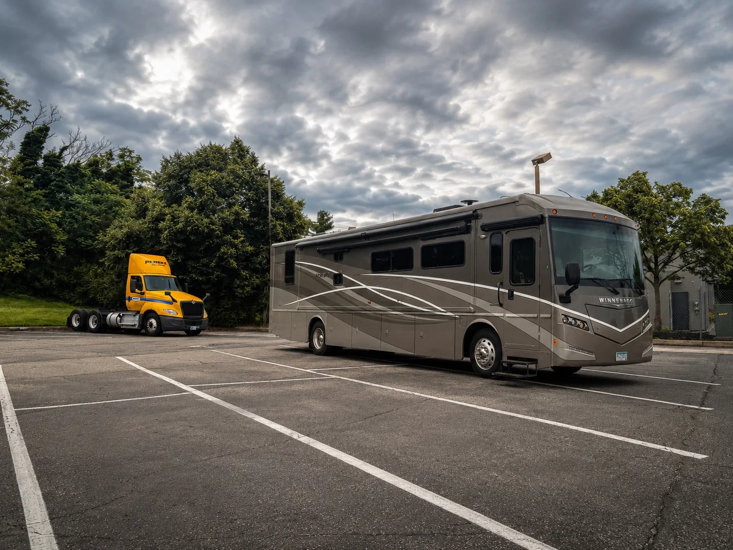 Our Winnebago Forza at the beginning of its journey in the United States